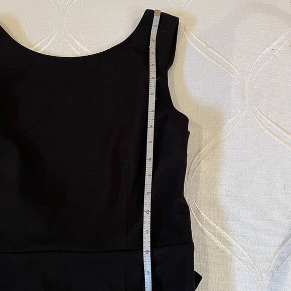 Long black dress evening graduation low back bow back detail sleeveless size L - Picture 6 of 11